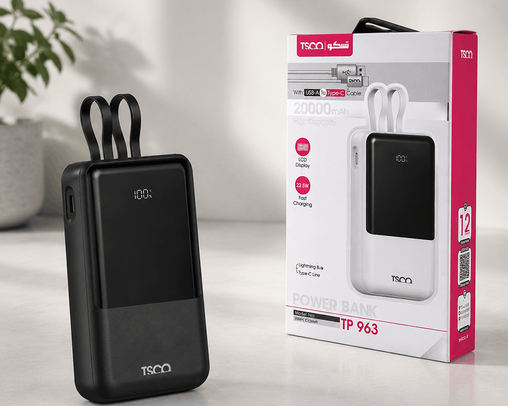  پاوربانک تسکو مدل TSCO TP 963 20000mAh 18W مشکی